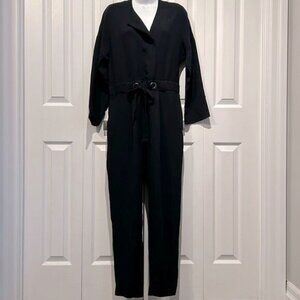 Mango‎ Black Long Sleeve Jumpsuit Size S  fits oversized Nwot